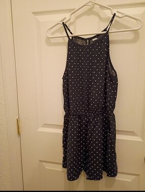 Old Navy Black Romper with White Dots